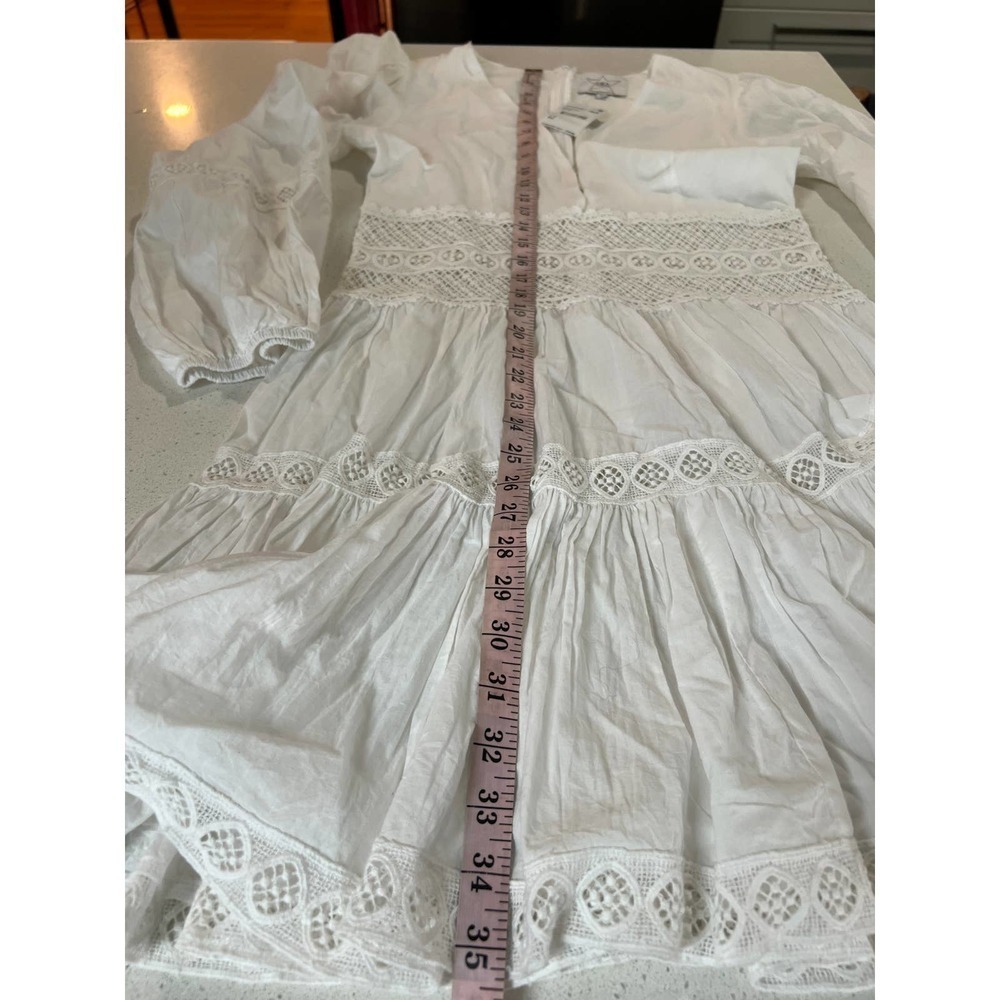 Area Stars Crochet Lace Mini Dress White Size L NWT - Picture 9 of 10